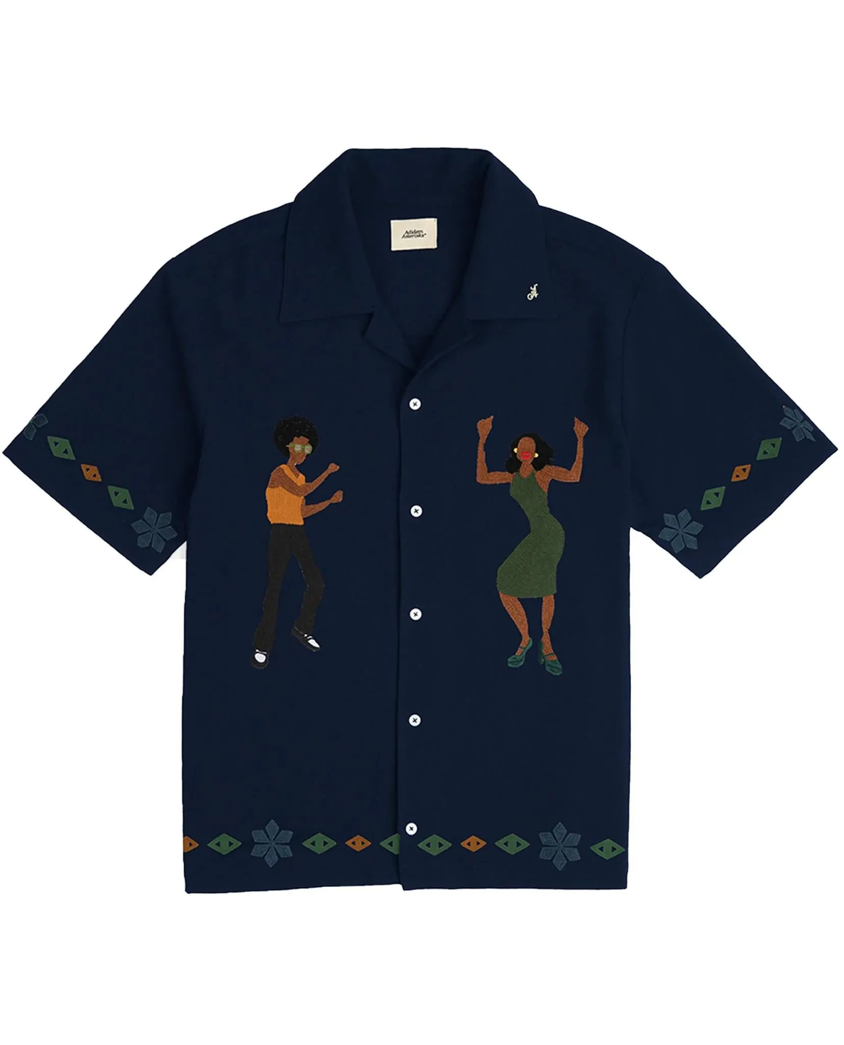 Adidem Asterisks Dancing Camp Collar Shirt Navy