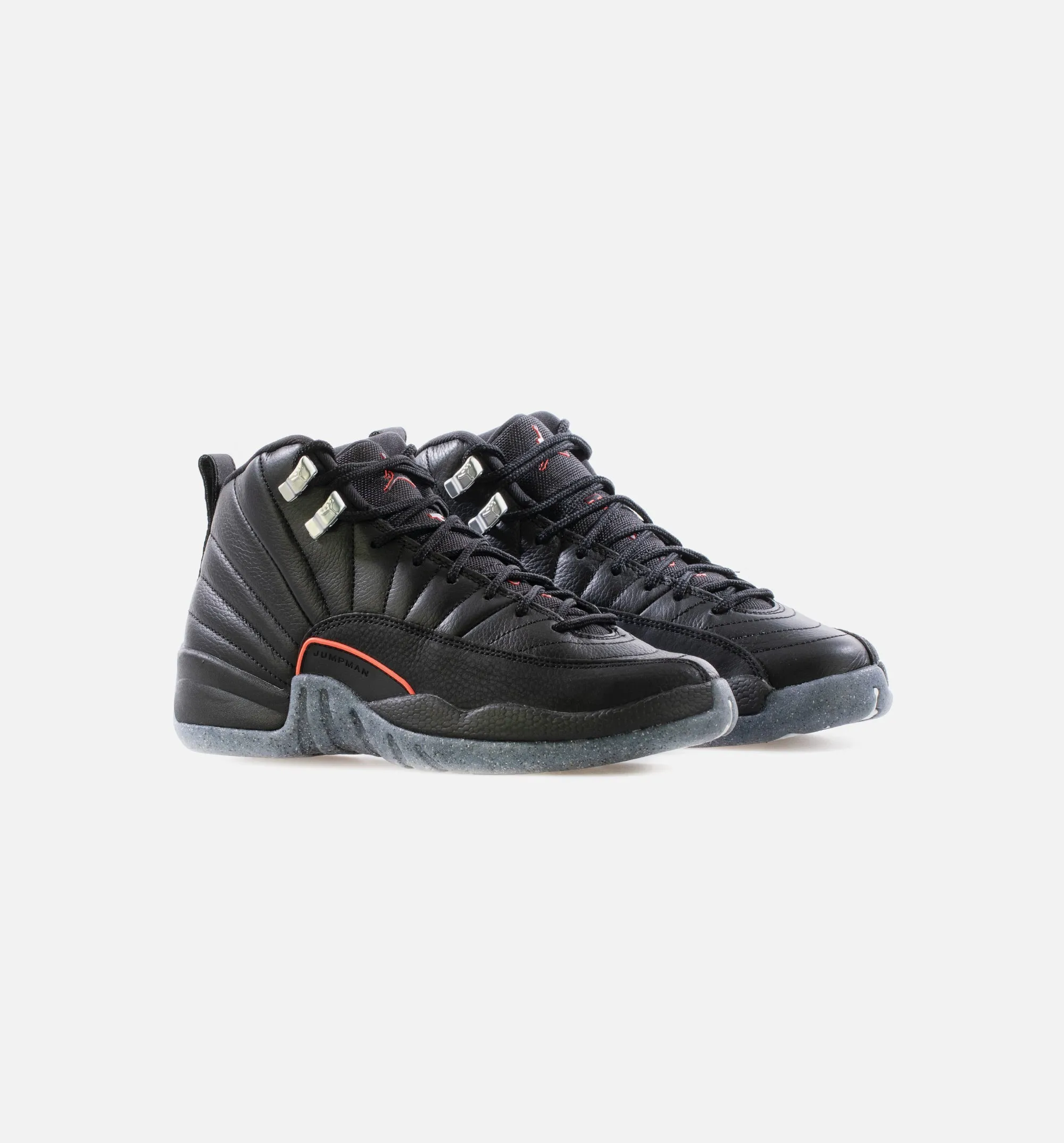 Air Jordan 12 Retro Utility Grade School Lifestyle Shoe - Black Limit One Per Customer