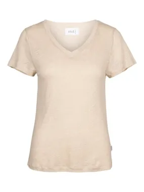 Alethe Linen Tee Beige