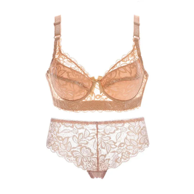 Années 70 Ensemble Lingerie Dentelle Florale Rétro