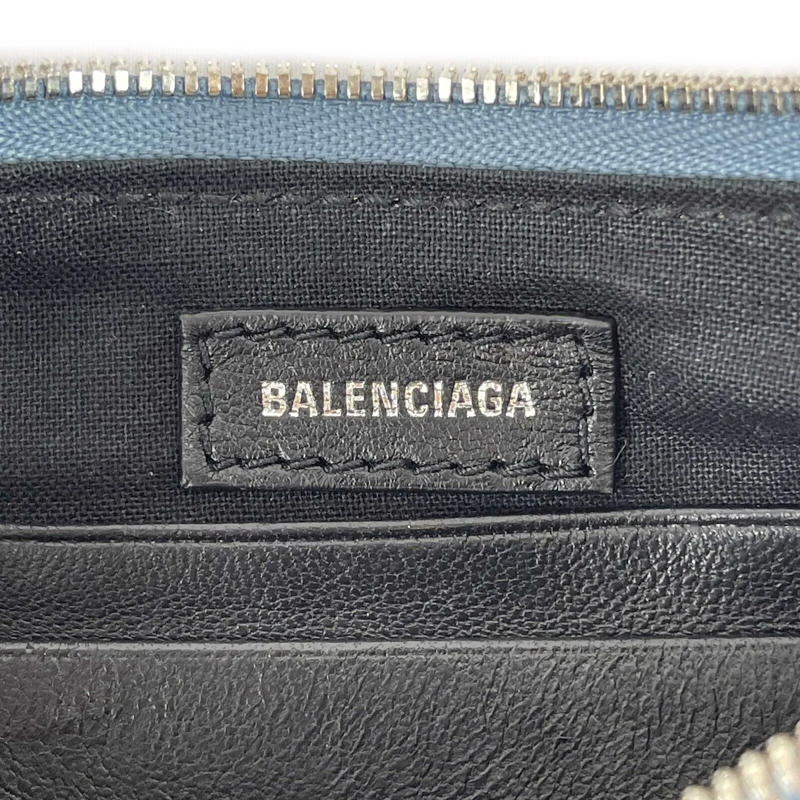 Balenciaga Le Cagole Mini Monogram Denim Shoulder Bag / Bleached Denim Crossbody