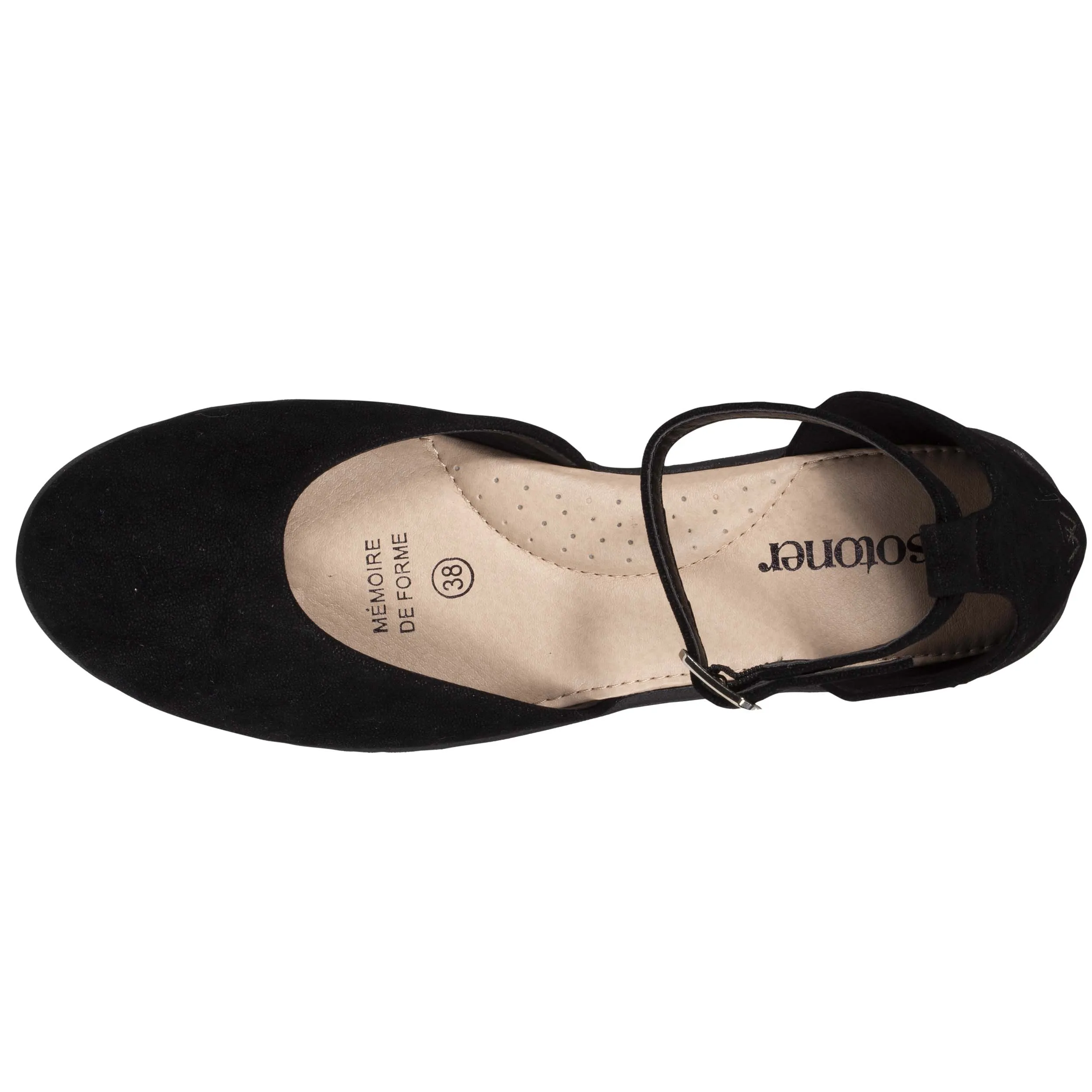 Ballerines Femme bride Noir