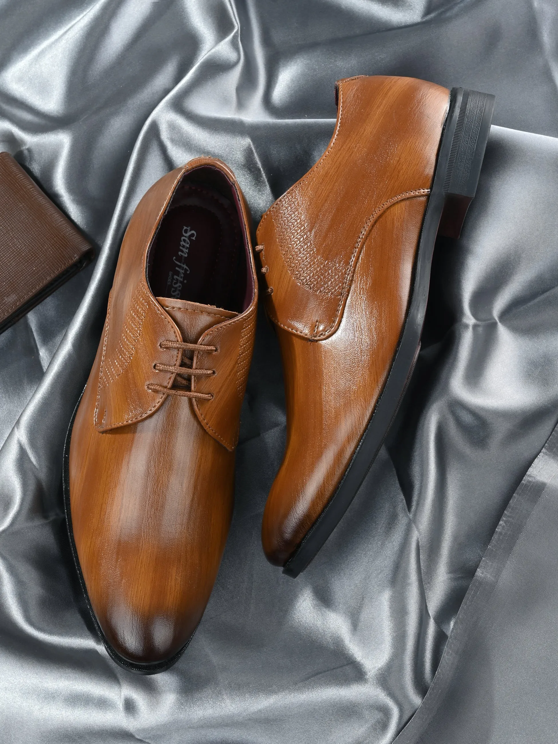 Barrel Tan Derby Shoes