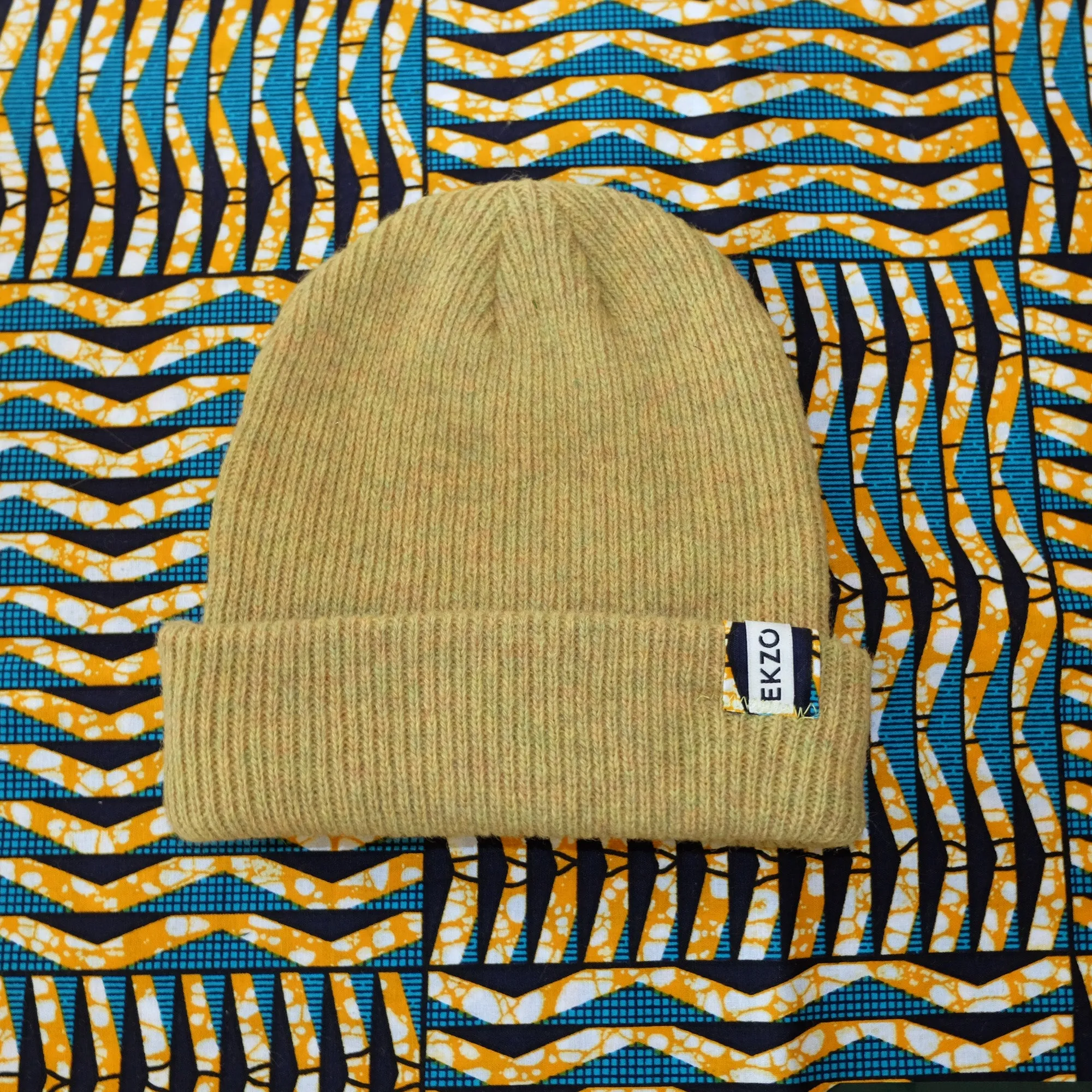 Beanie Merino Wool - Yellow Mustard