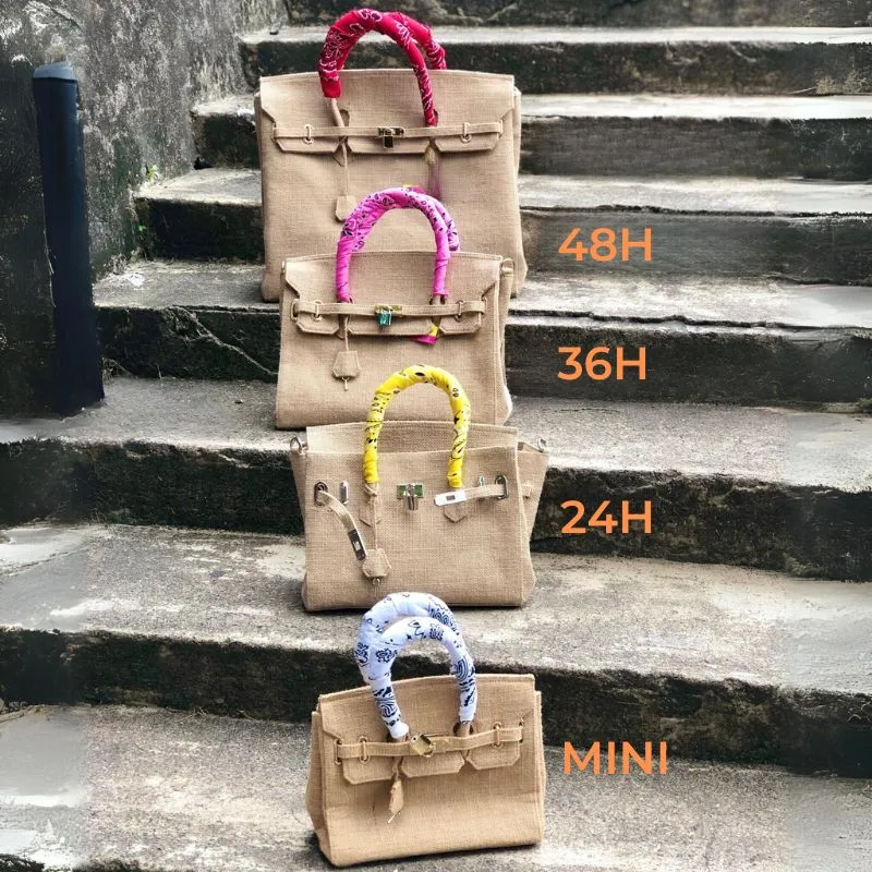 Birkin Style Guatemala Jute - Available in 4 sizes