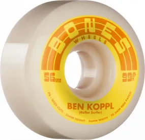 BONES WHEELS (JEU DE 4) KOPPL ROLLERSURFER STF WIDE CUT V6 56MM