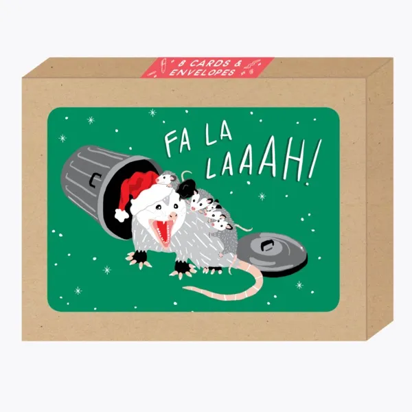 Boxed Fa La Possum Holiday Card