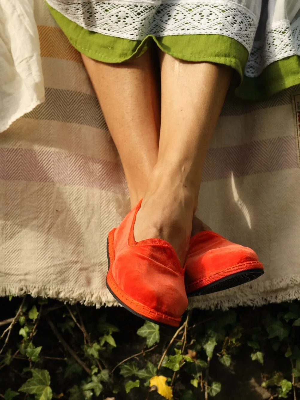 Bright Orange Venetian Slippers - Teod'amar