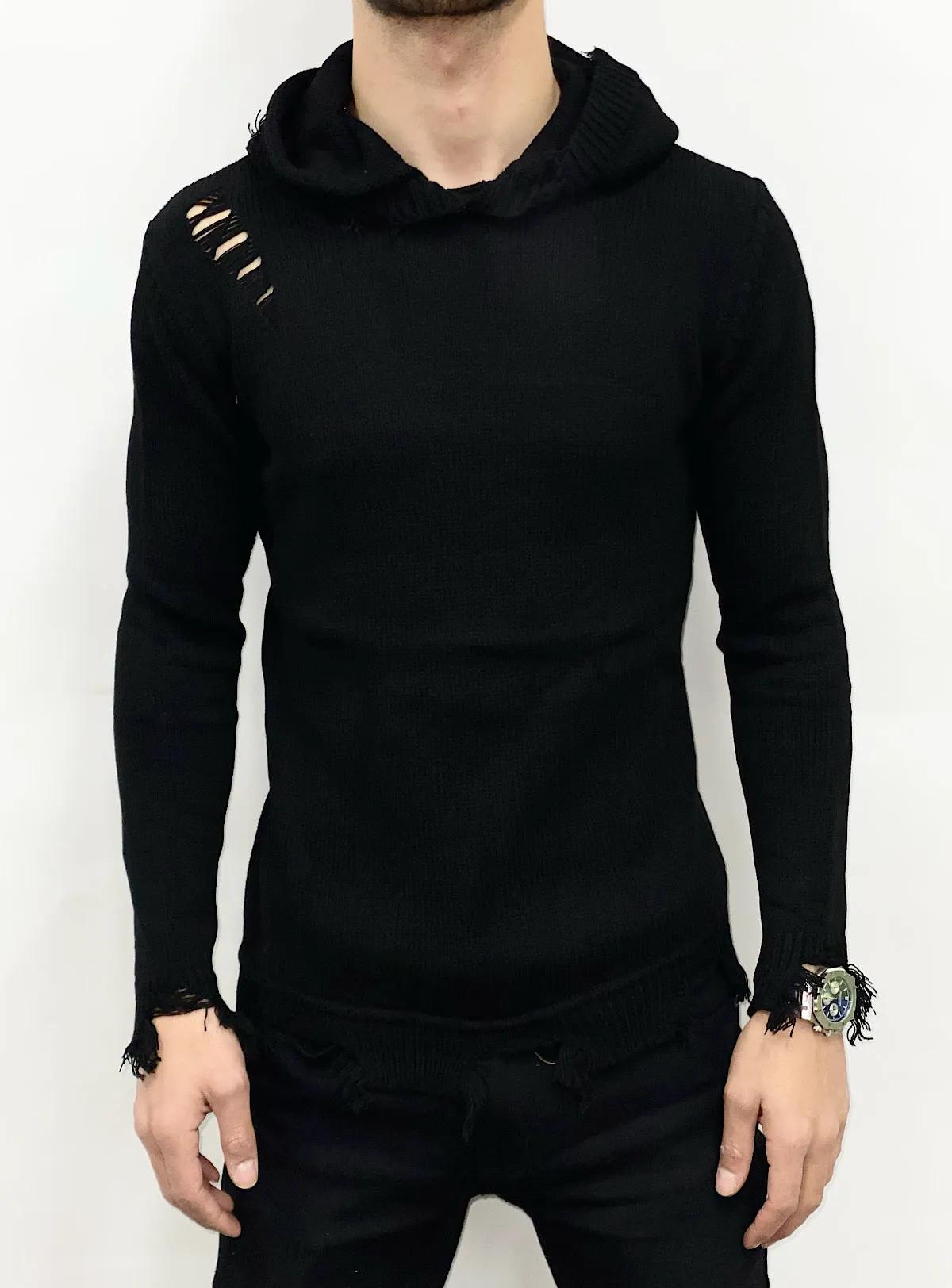 Buyer's Choice Hoodie - Knit - Black - T3605