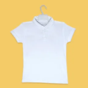 C1399 USPA Interlock White Without Button T-Shirt