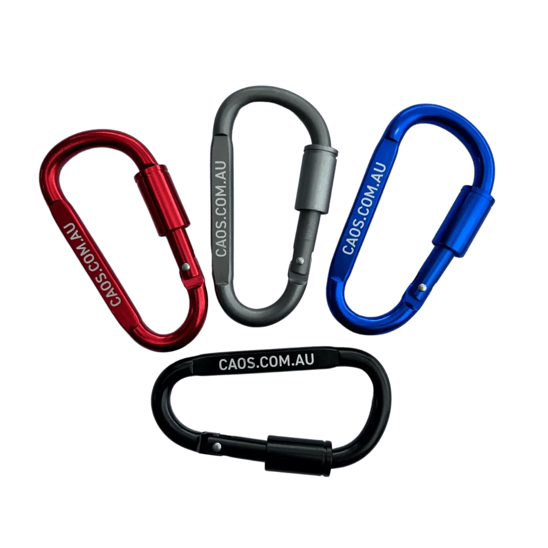 CAOS 4Pk Carabiner Snap Hook & Lock