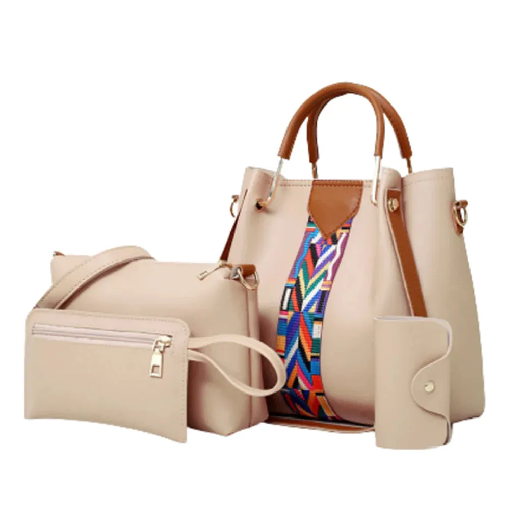 CAPRI 4 PIECE BEIGE HANDBAG