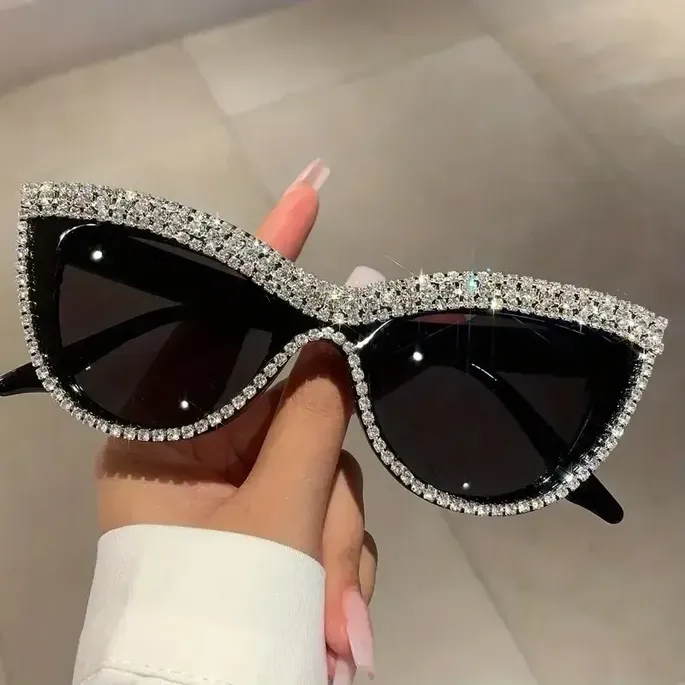 Cat Eye Rhinestone Sunglasses