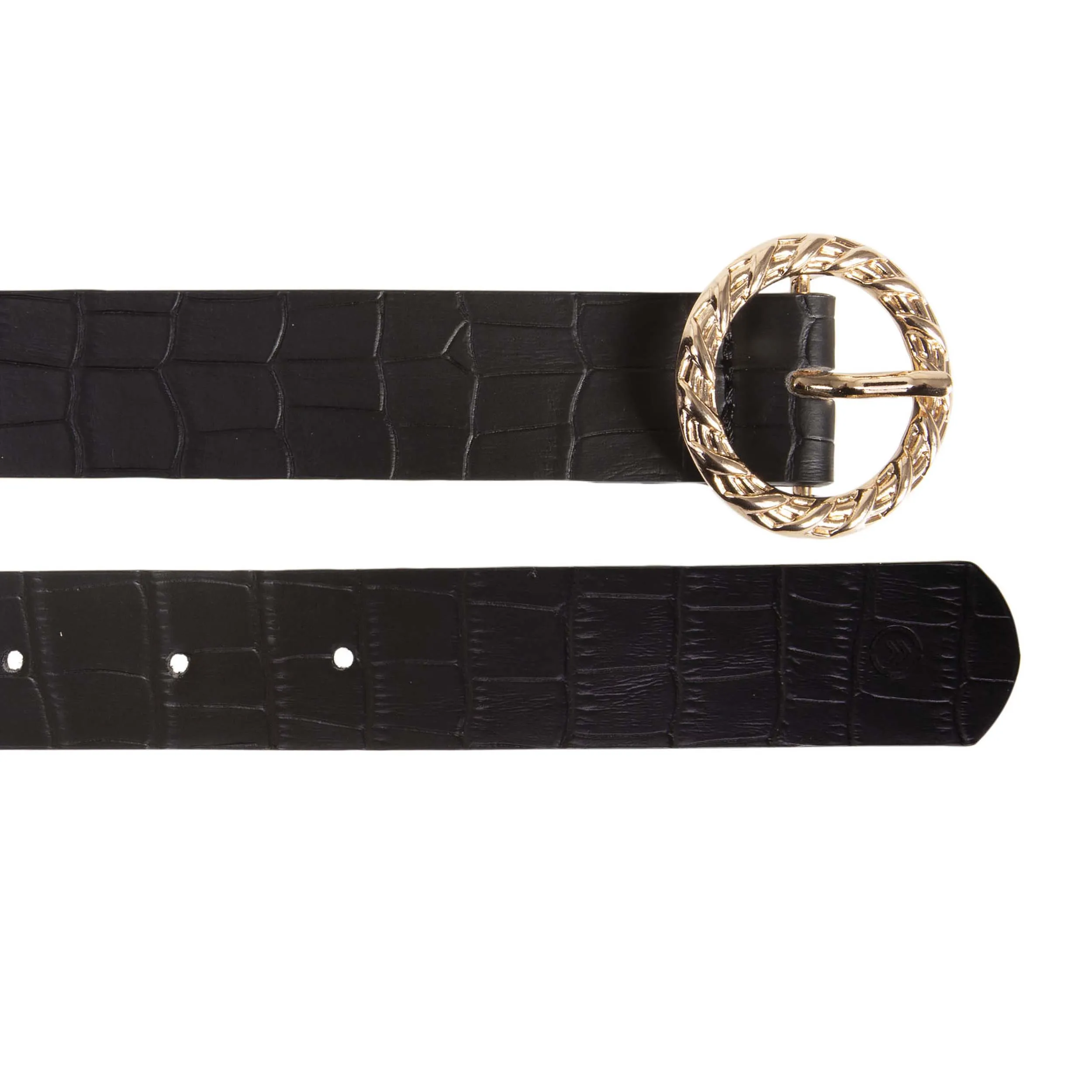 Ceinture Femme Texturée Noir