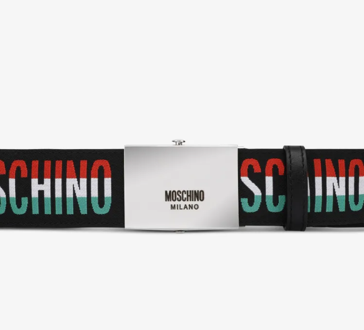 Ceinture Moschino logo italia