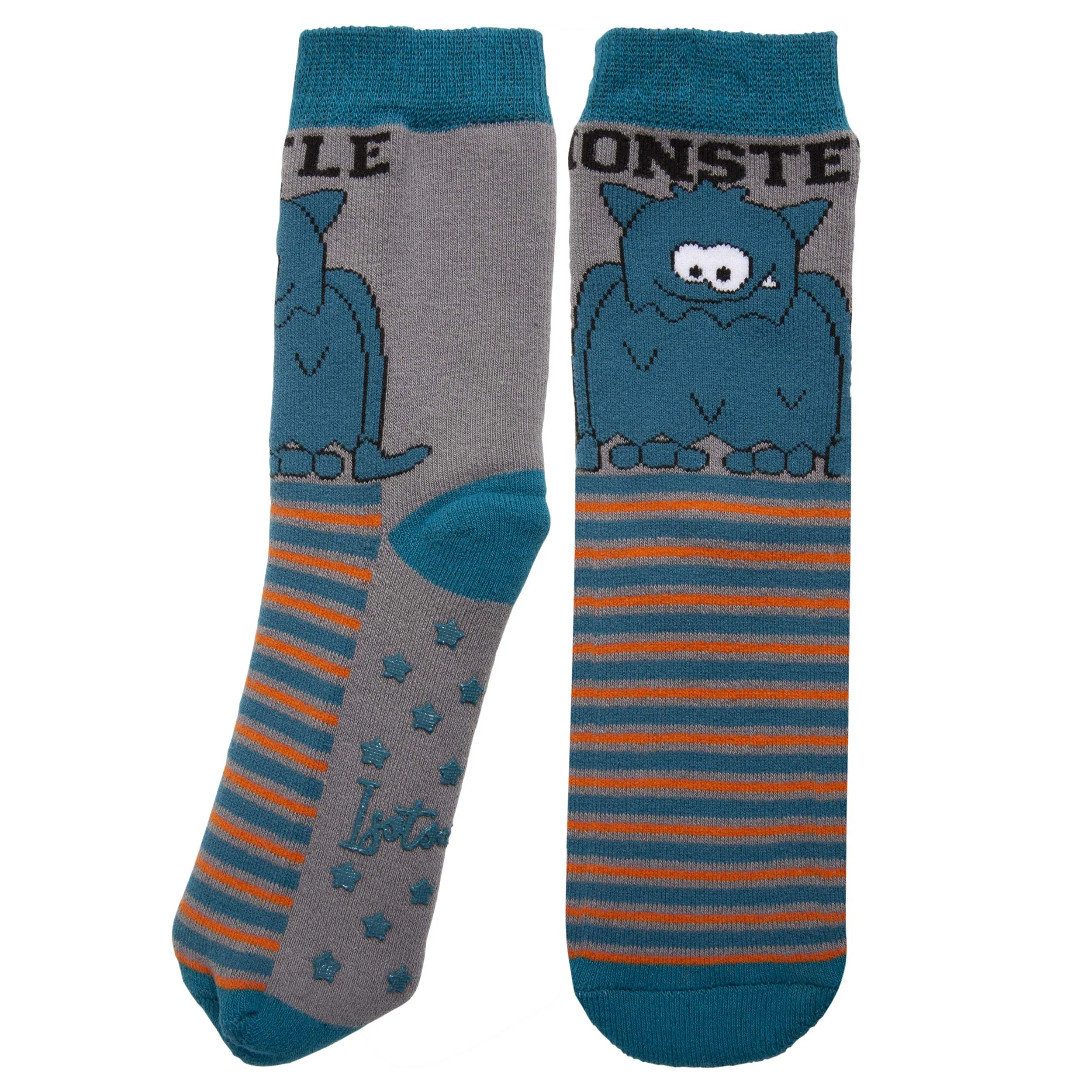 Chaussettes antidérapantes monstre Bleu 27/34