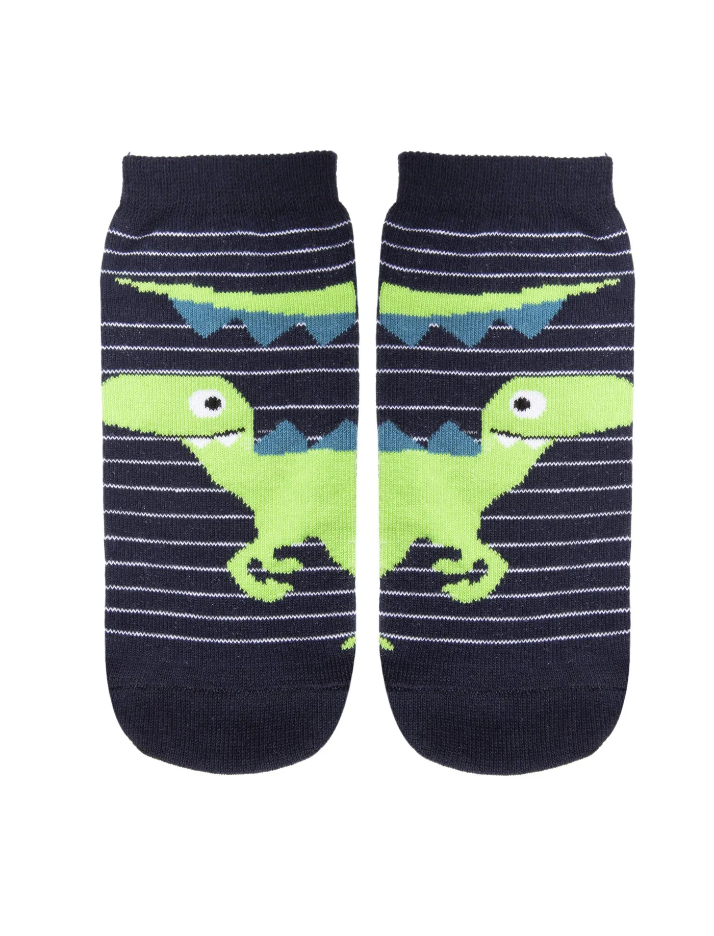 Chaussettes Basses Enfant Rayures Dinosaure