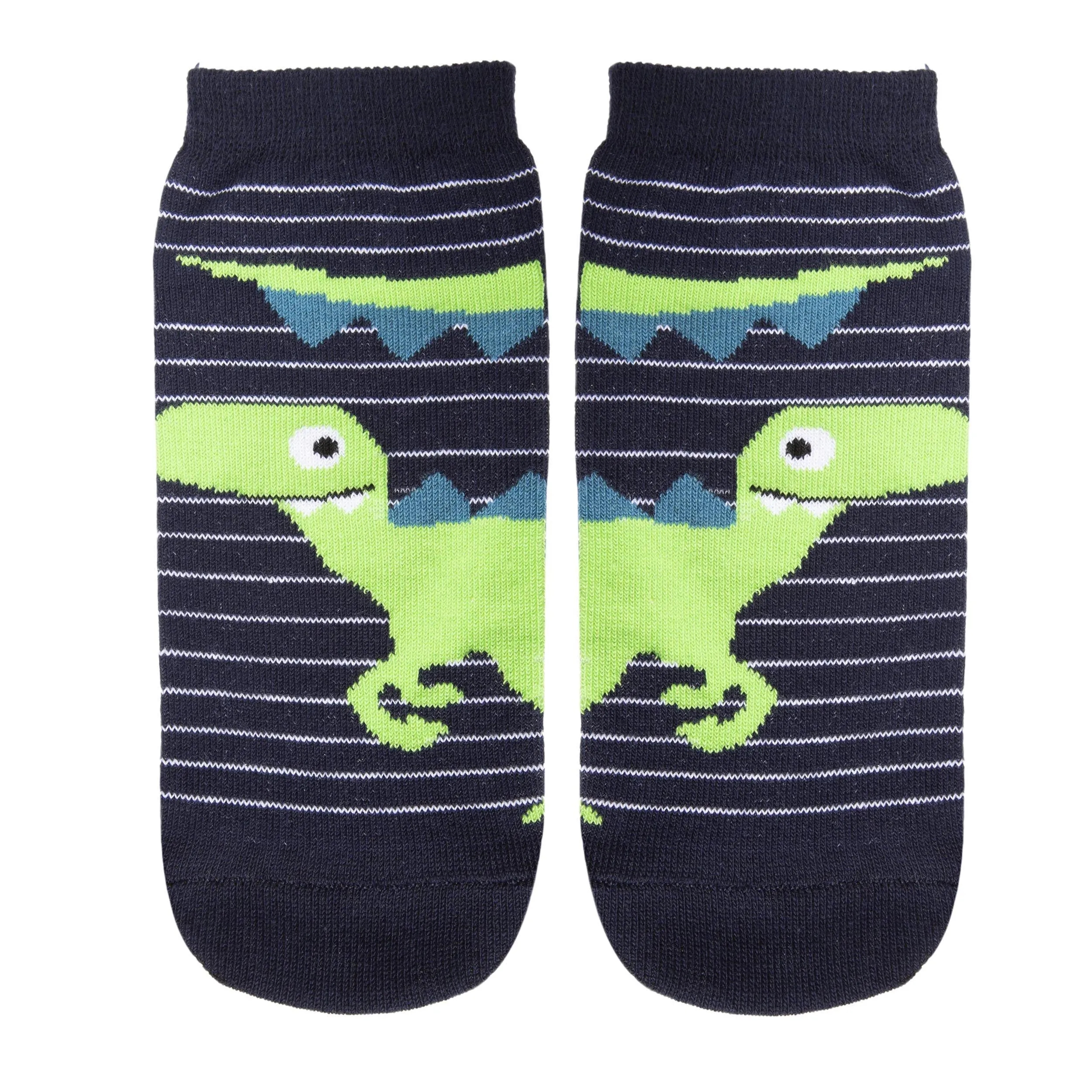 Chaussettes Basses Enfant Rayures Dinosaure