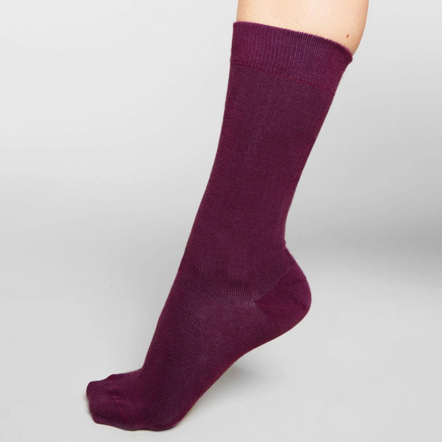 Chaussettes Lam bordeaux