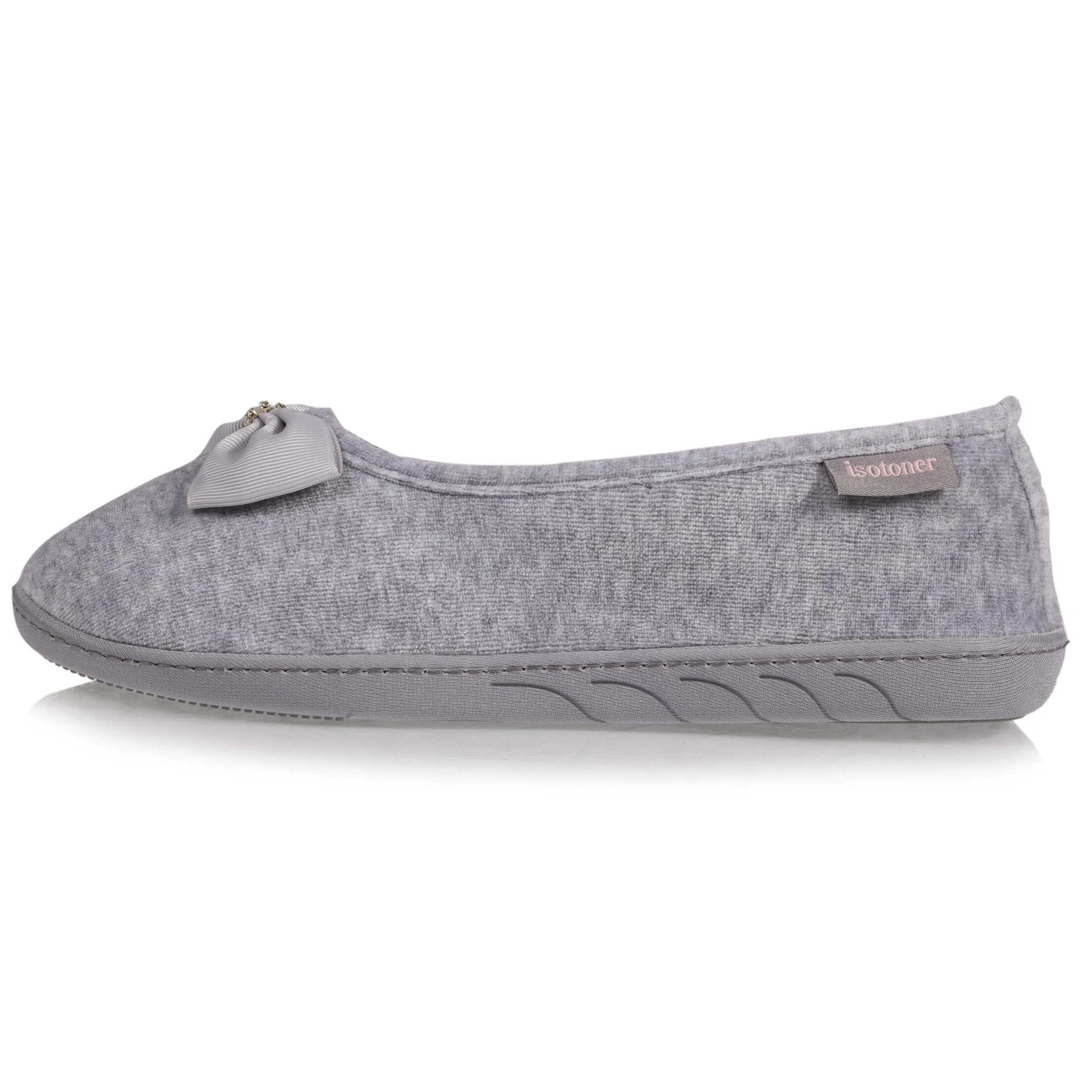 Chaussons ballerines Femme Gris Nud bijoux