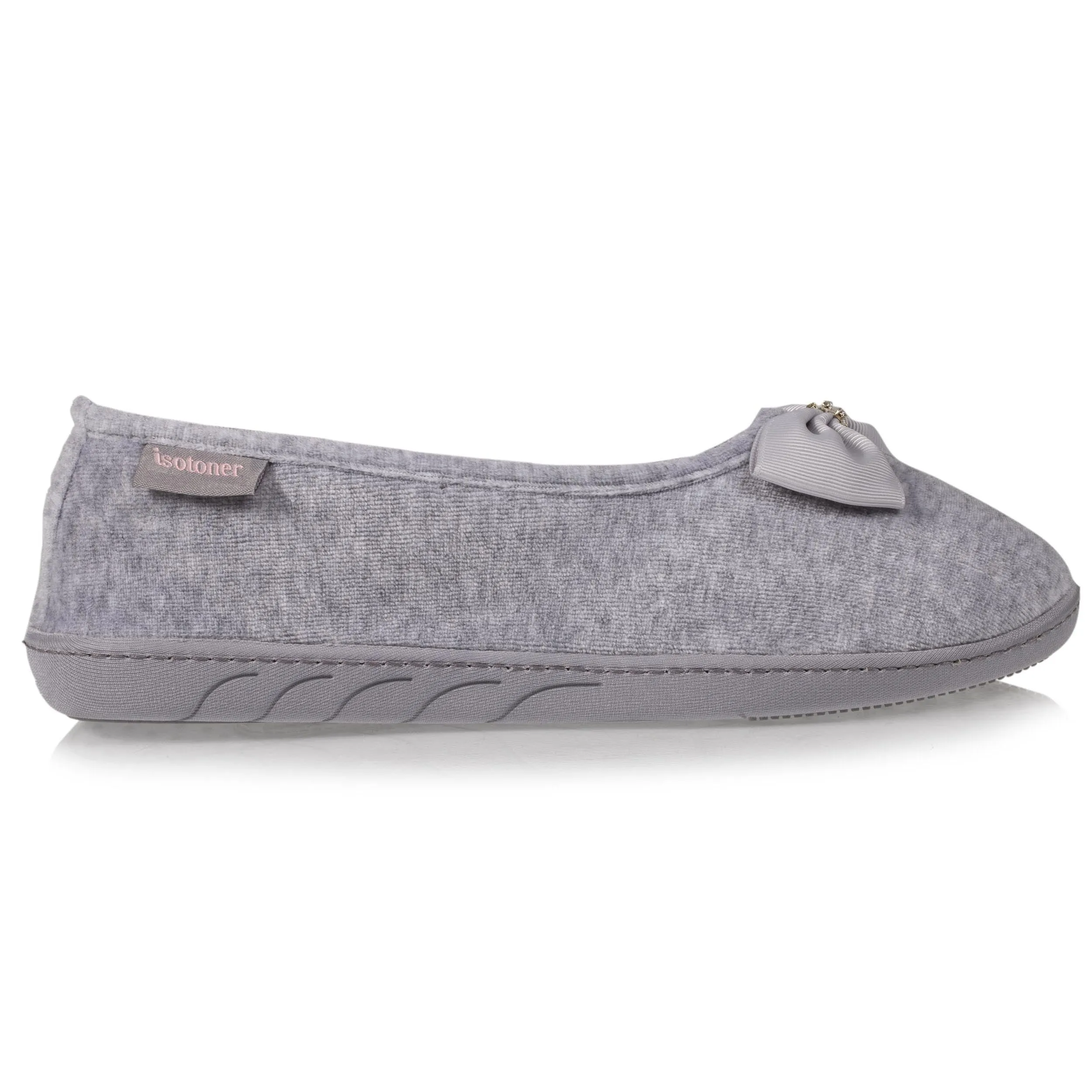 Chaussons ballerines Femme Gris Nud bijoux