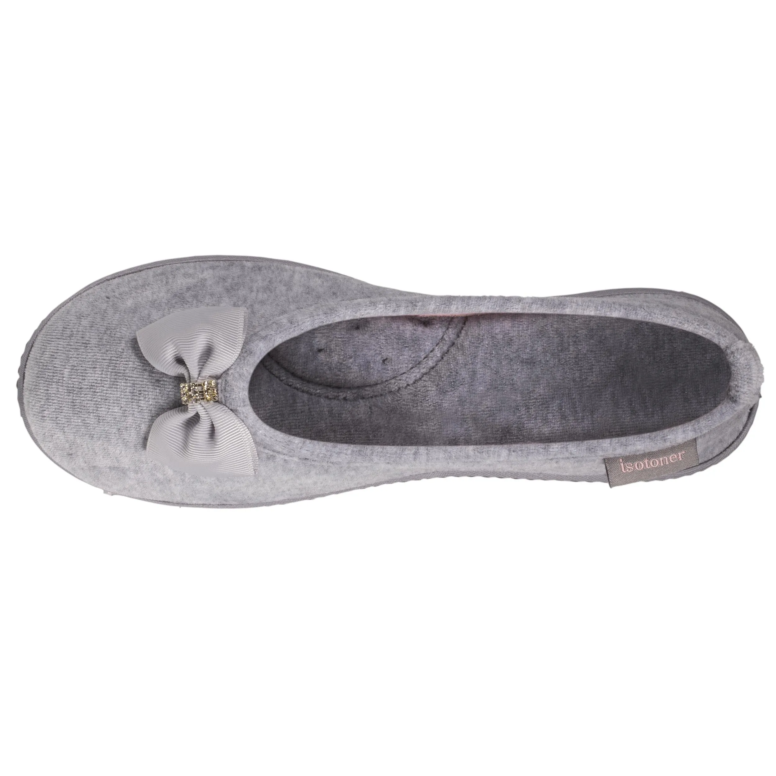 Chaussons ballerines Femme Gris Nud bijoux