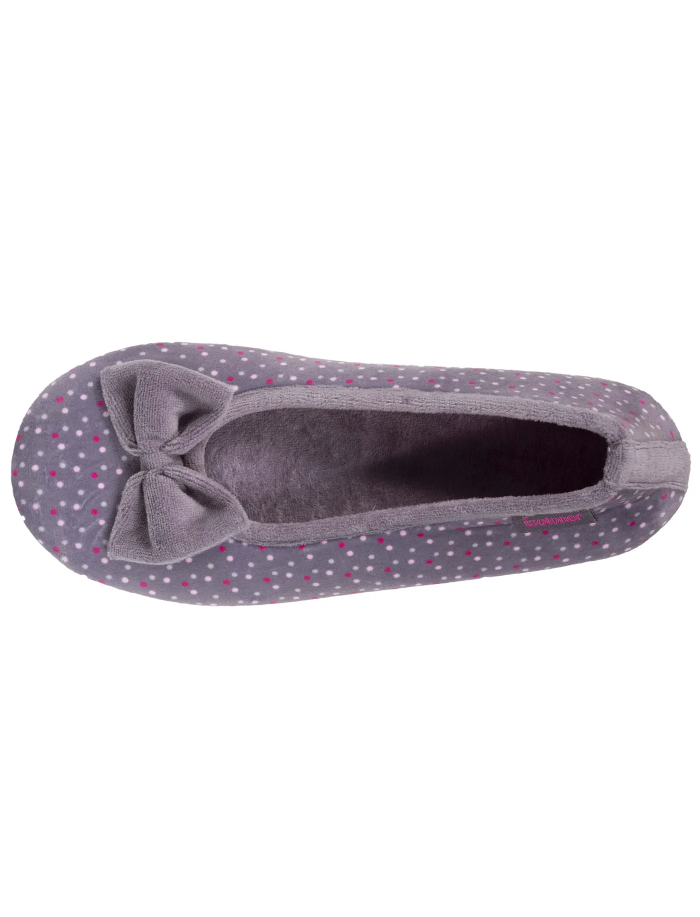 Chaussons ballerines Femme Pois Violet