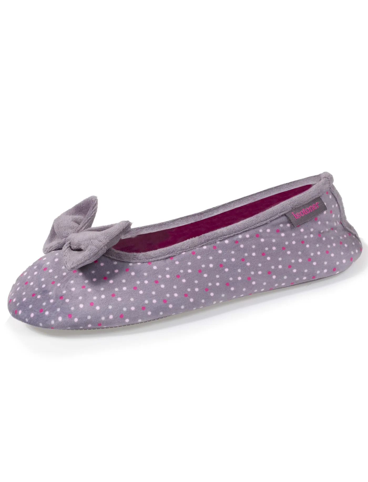 Chaussons ballerines Femme Pois Violet