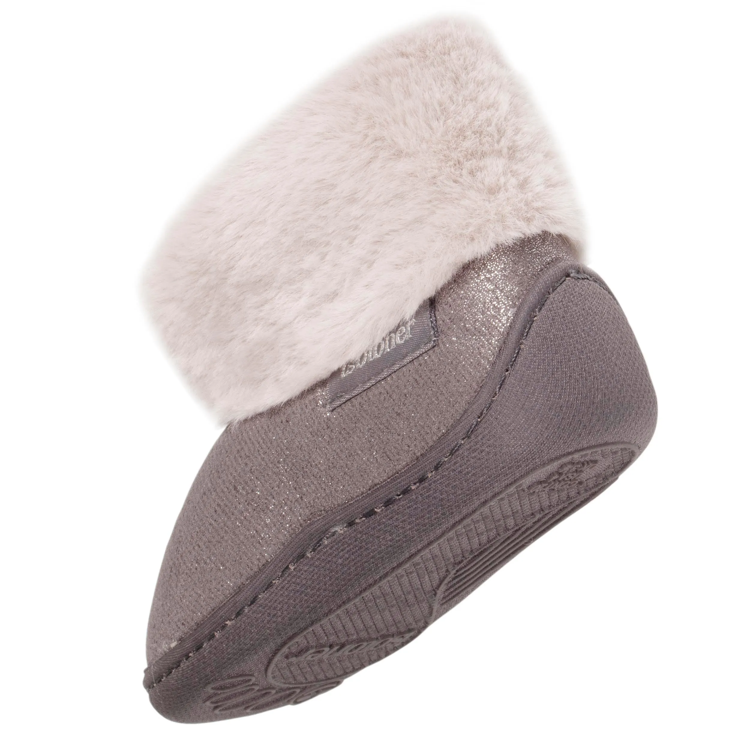 Chaussons bottillons zip Bébé Gris irisé