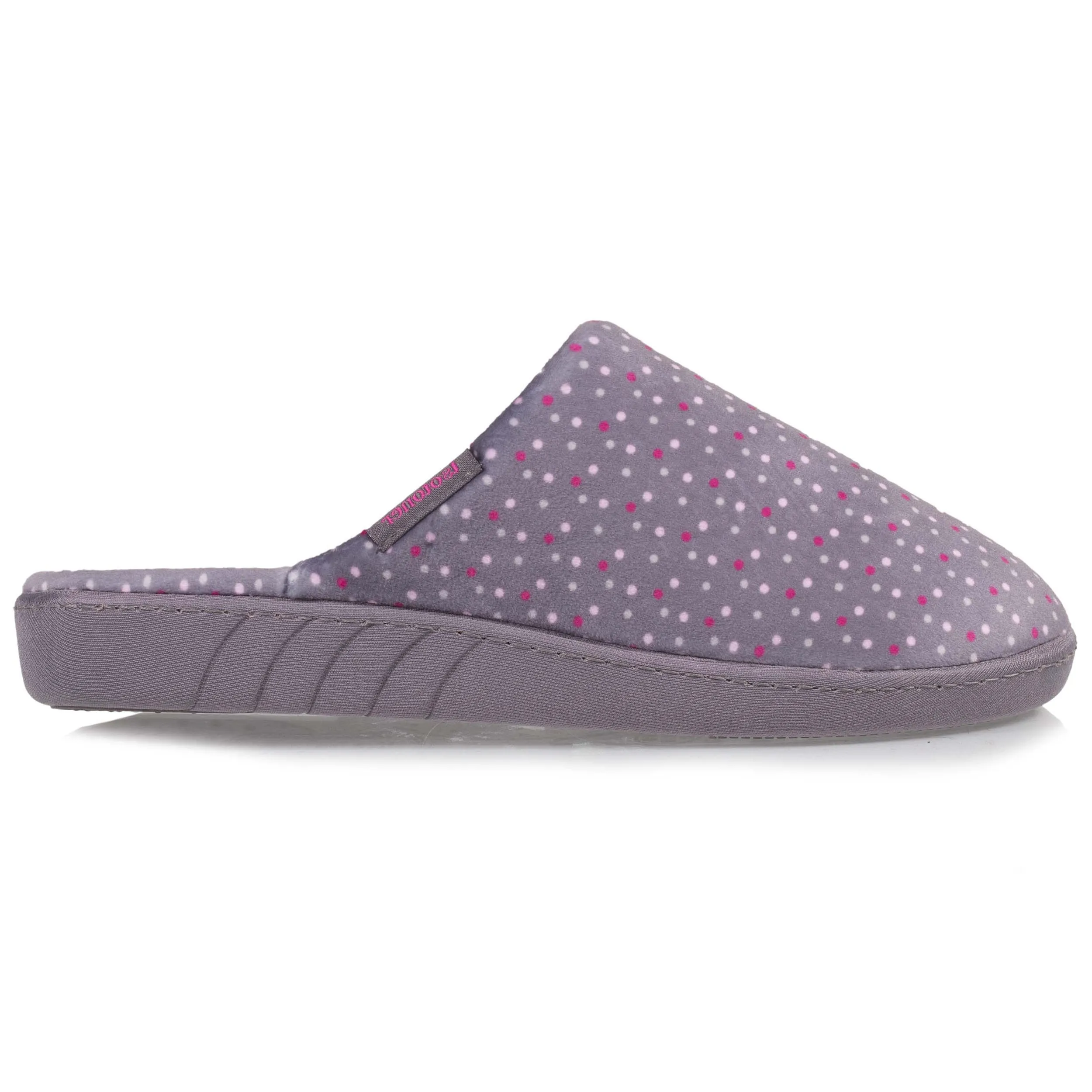 Chaussons mules Femme Pois Violet