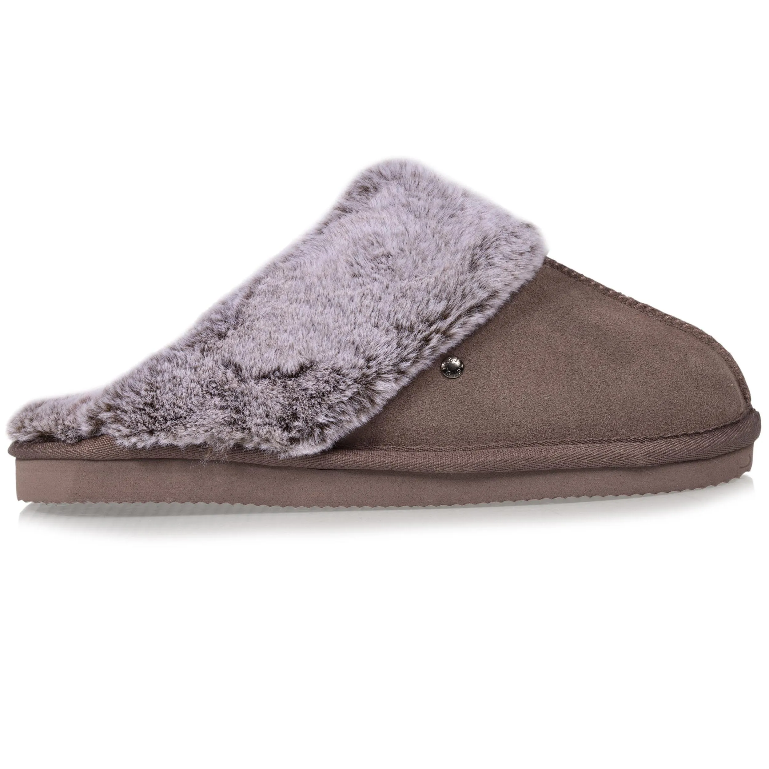 Chaussons mules Femme Taupe