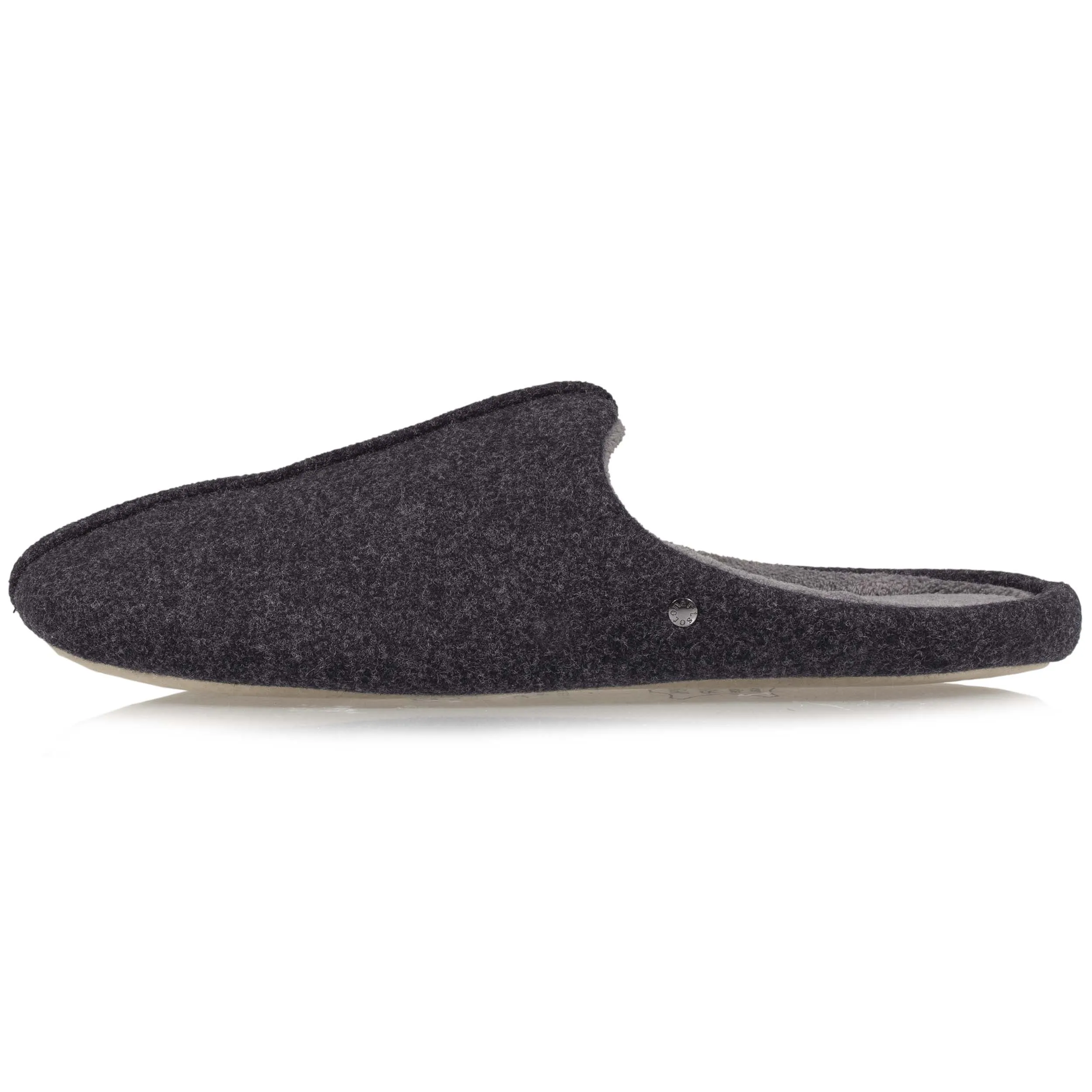 Chaussons mules Homme feutrine Marine Chiné