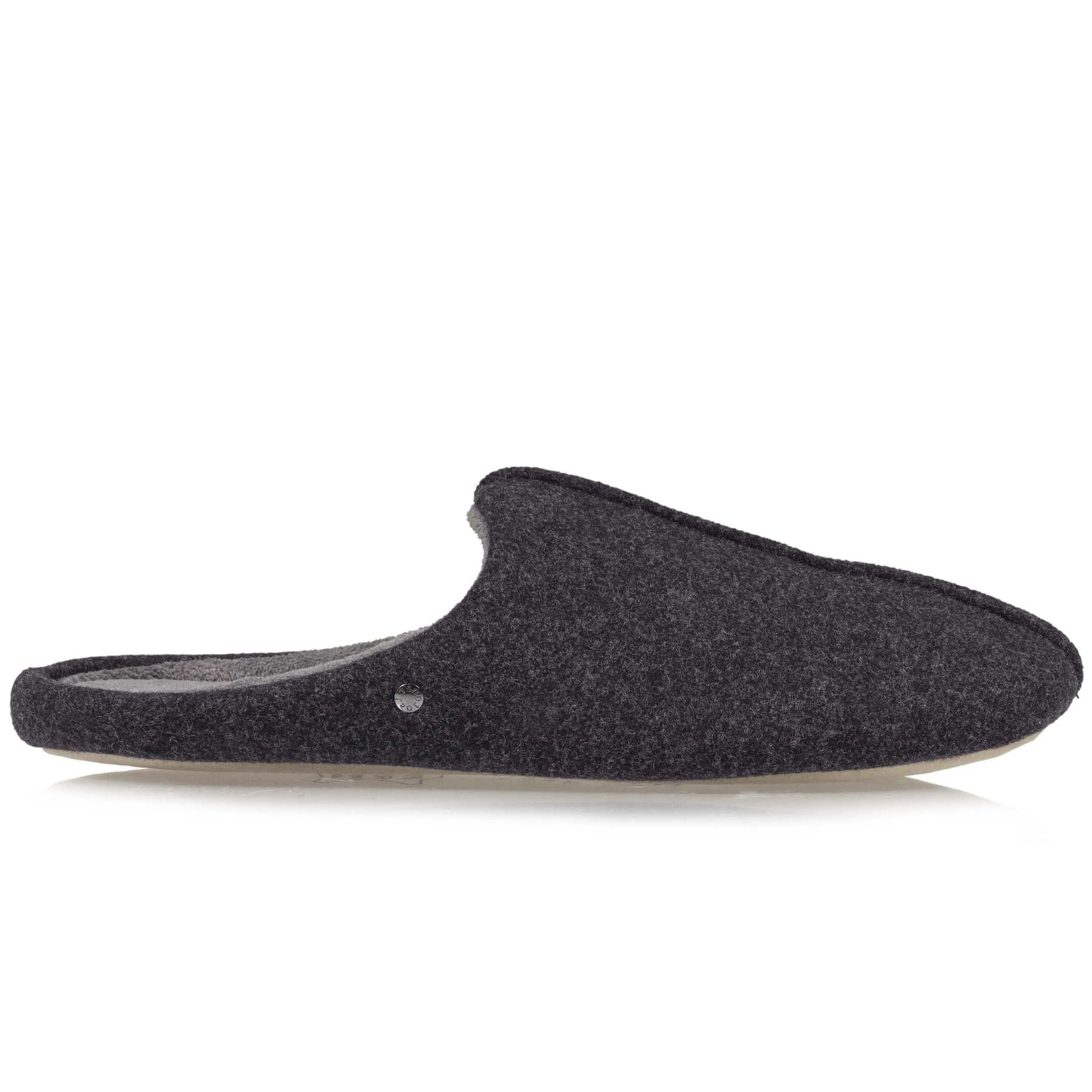 Chaussons mules Homme feutrine Marine Chiné