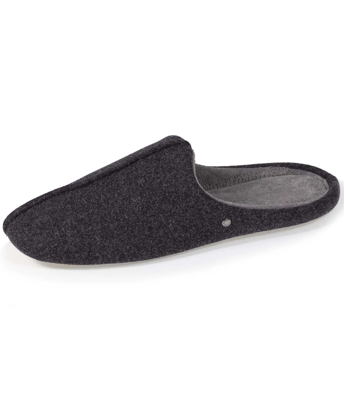 Chaussons mules Homme feutrine Marine Chiné