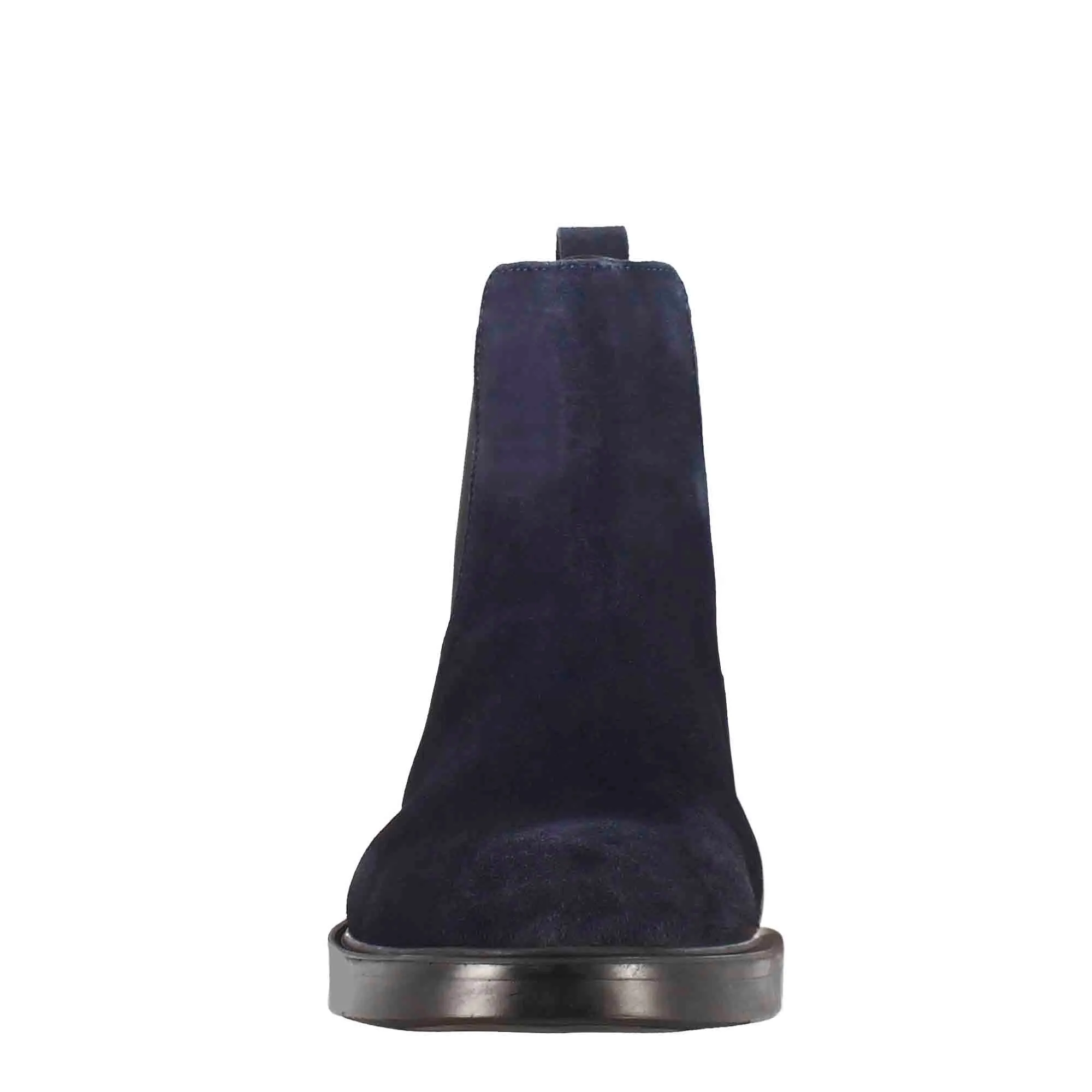 Chelsea boot da uomo in pelle scamosciata di colore blu scuro