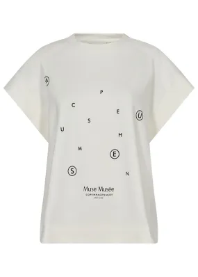 Copenhagen Muse T-shirt med print - Jet Stream