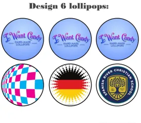 Customize your own 2D ball style edible image lollipop