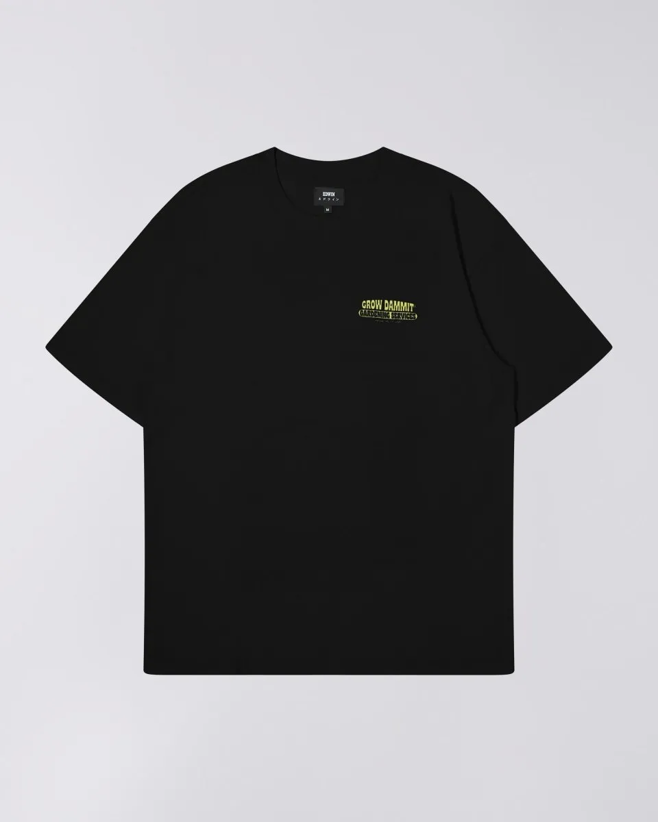 EDWIN GARDENING SERVICES t-shirt - BLACK