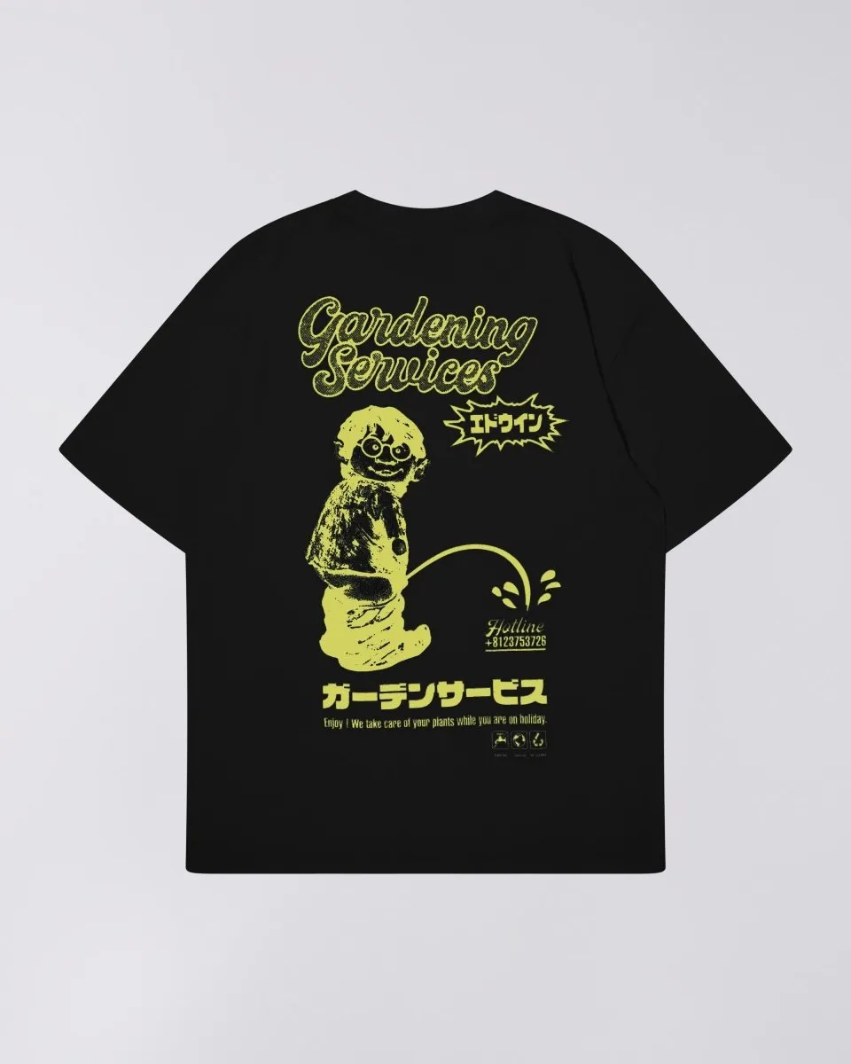 EDWIN GARDENING SERVICES t-shirt - BLACK