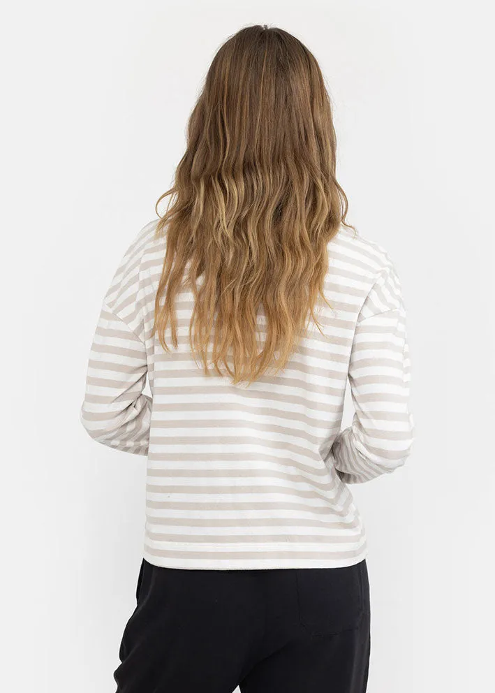 Esmé Studios Signe LS Striped T-shirt ES123-315 Chateau Gray Stripe