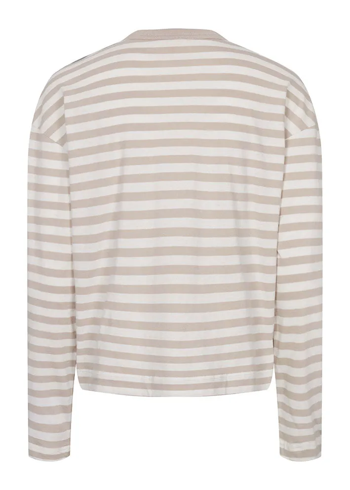 Esmé Studios Signe LS Striped T-shirt ES123-315 Chateau Gray Stripe