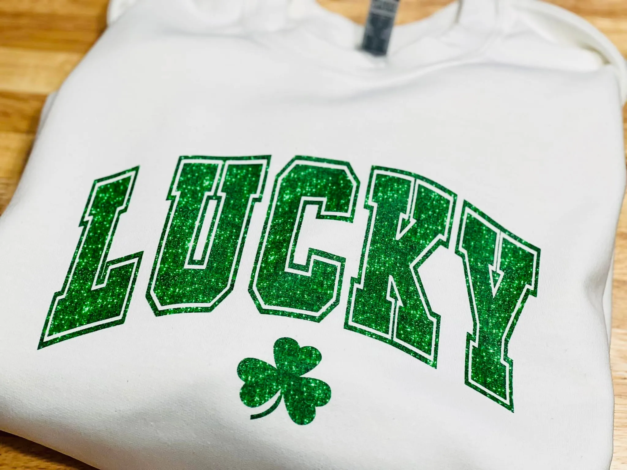 Faux Sequin Lucky Sweatshirt