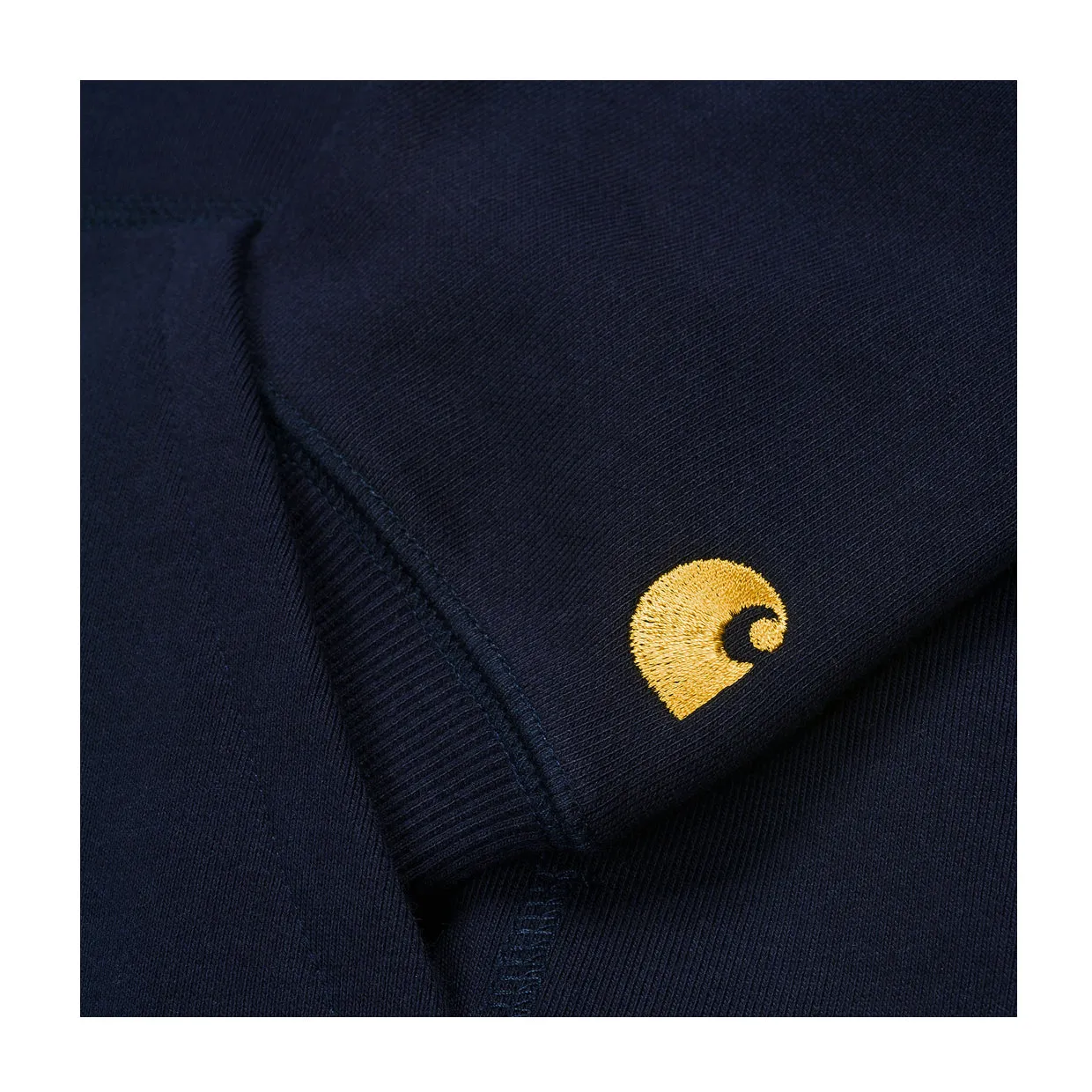 Felpa Carhartt WIP Hooded Chase Blu Navy