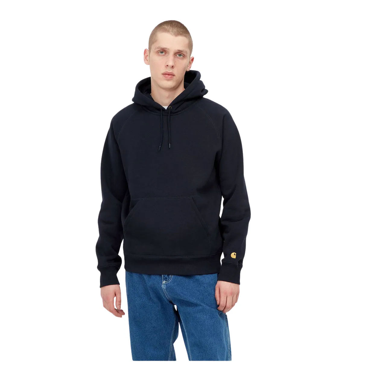 Felpa Carhartt WIP Hooded Chase Blu Navy