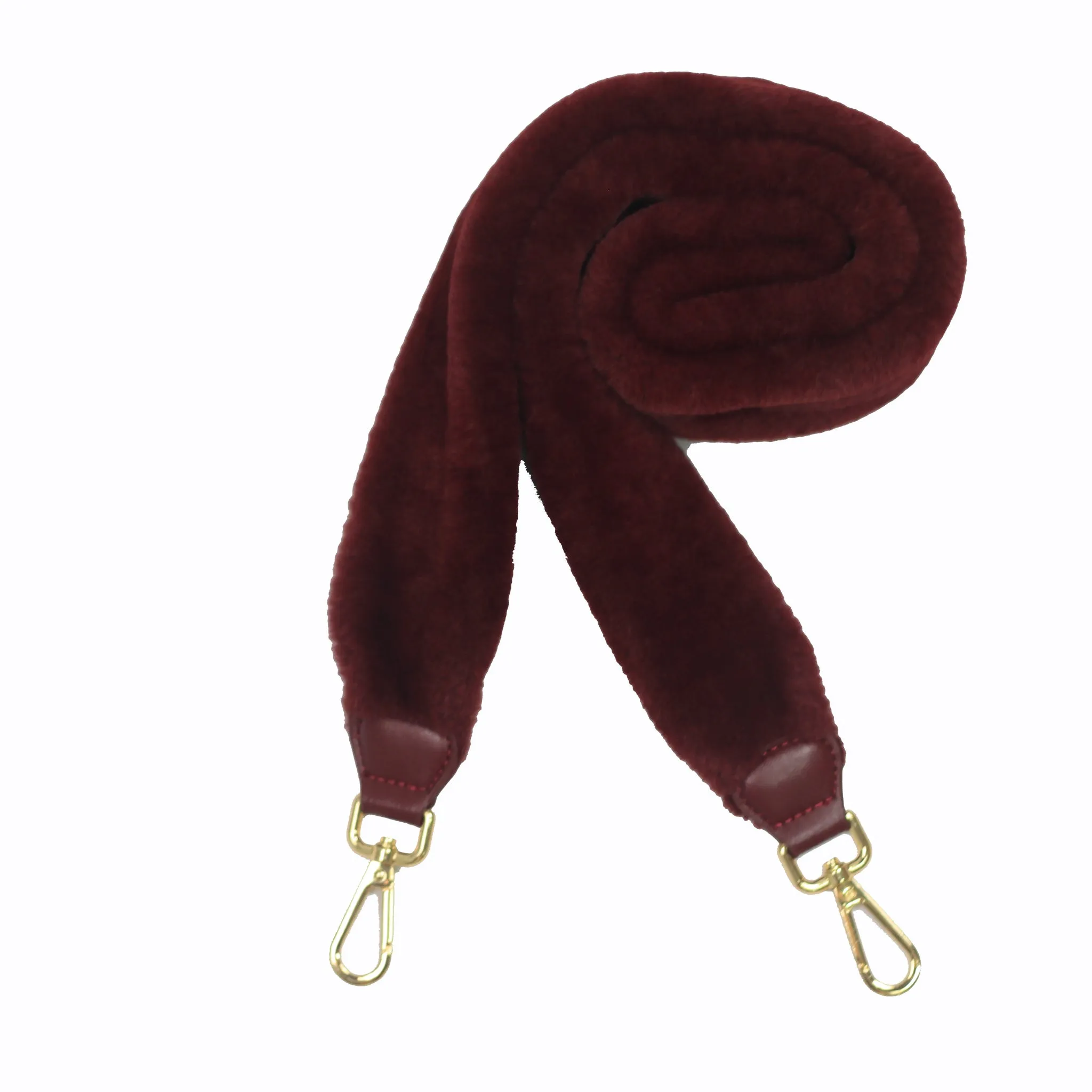 Fur Detachable Shoulder Strap - Red