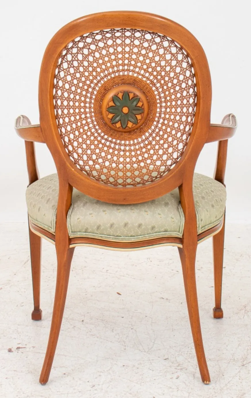 George III Hepplewhite Style Painted Arm Chair