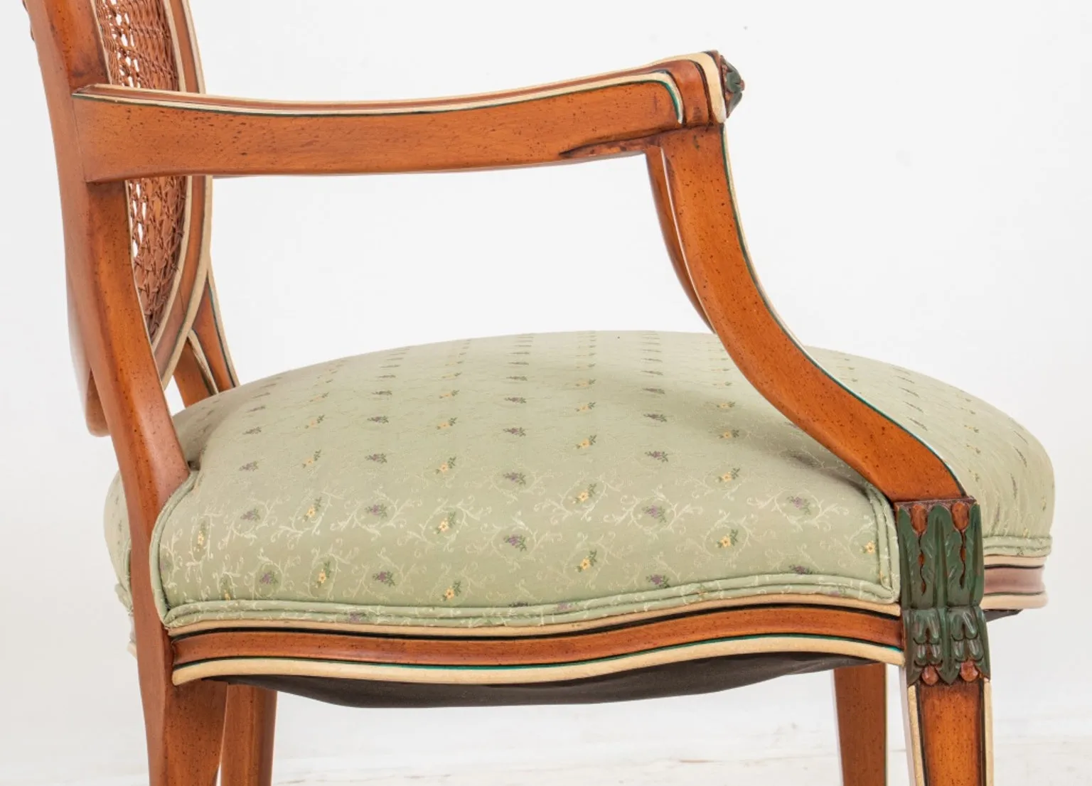 George III Hepplewhite Style Painted Arm Chair