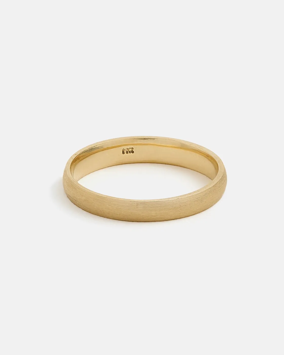 Half Round Band in 14k Matte Gold 2mm