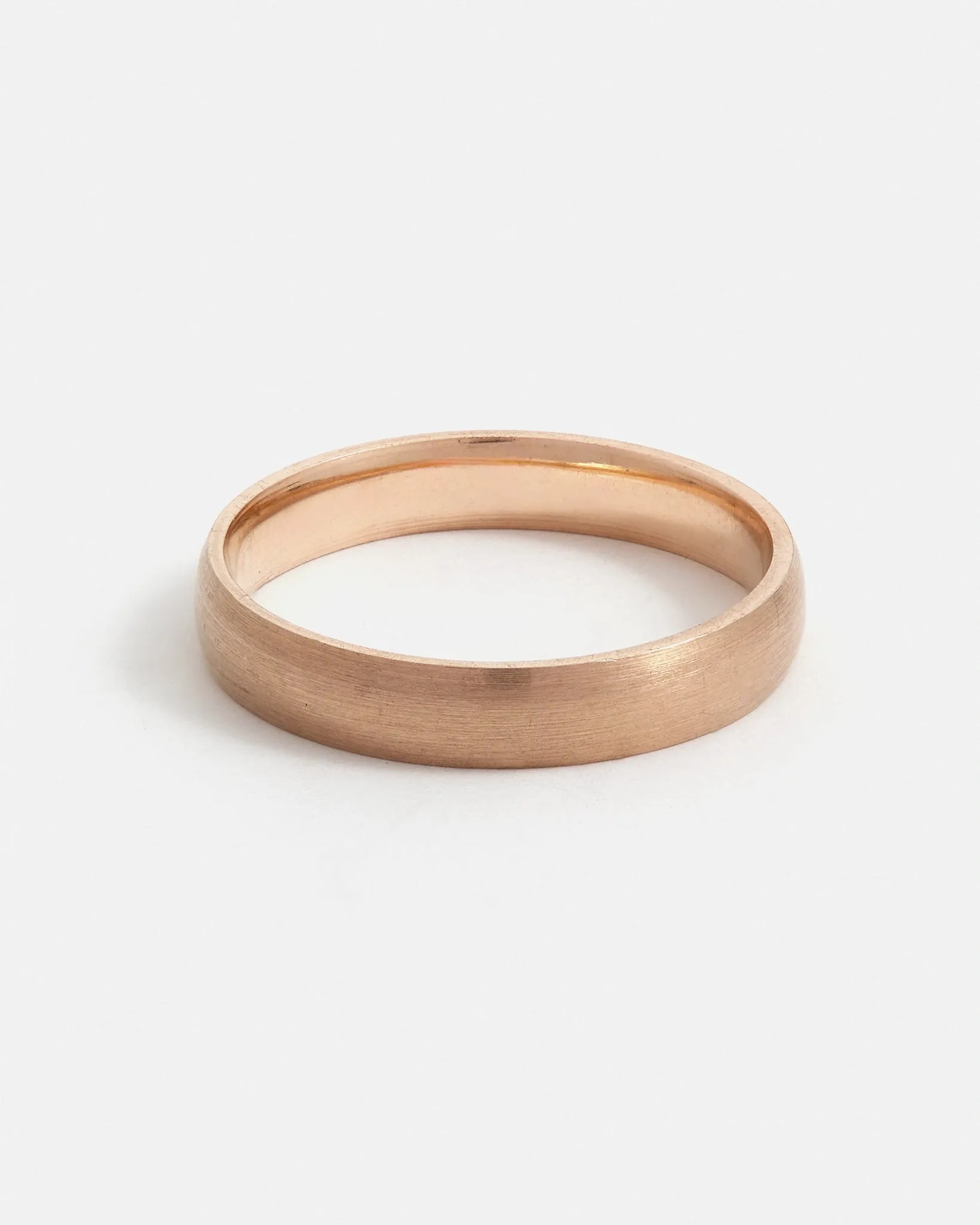 Half Round Band in 14k Matte Gold 4mm