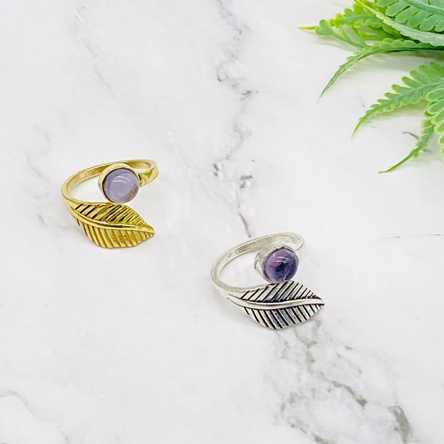 Handmade Silver Rings, Leaf Style Rings, Bohemian Jewelry, Adjustable Rings, Minimalistic Rings, Boho Style, Crystal Rings